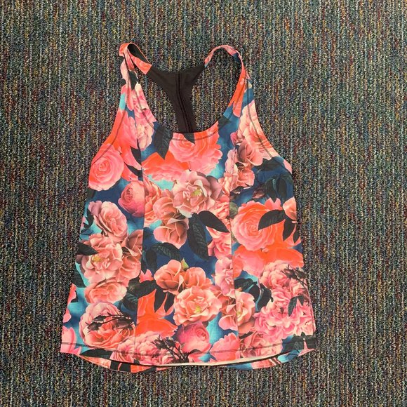 lululemon athletica Tops - New Lululemon floral top racerback loose 10